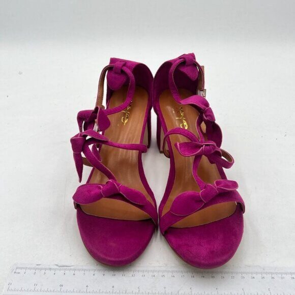 XYD Women Girls Gladiator Block Chunky Heels Open Toe Sandals Crossover Strap Bo - Picture 3 of 8